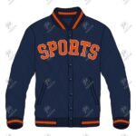 Positive Wool Sleeves Quilted Letterman Varsity Jacket
