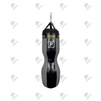 Positive Black & Grey Leather Punching Dummy Bag