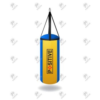 Positive Blue & Yellow 3ft Genuine Leather Punching Bag