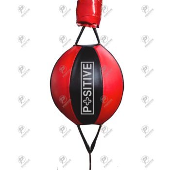 Positive Red & Black Double Sided Leather Punching Speed Bag