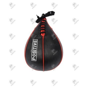 Positive Red & Black Genuine Leather Punching Speed Bag