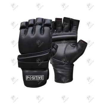 Positive Heavy Padded Genuine Leather MMA Grappling Gloves