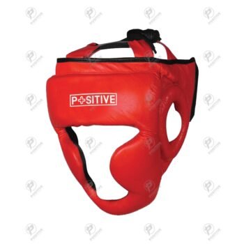 Positive Red Genuine Leather Training Headguard
