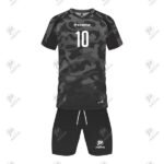 Positive Green Camouflage Printed V-Neck Soccer Uniform Kit