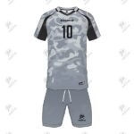 Positive Green Camouflage Printed V-Neck Soccer Uniform Kit