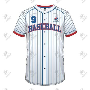 Positive White Vertical Stripes Baseball Jersey