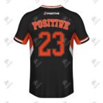 Positive Tri Color Printed Full Button Half Sleeve Baseball Jersey