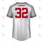 Positive Vintage Printed Short Sleeve Baseball Jersey
