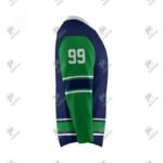Positive Lace Collar Custom Sublimation Printed Ice Hockey Jersey