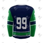 Positive Lace Collar Custom Sublimation Printed Ice Hockey Jersey