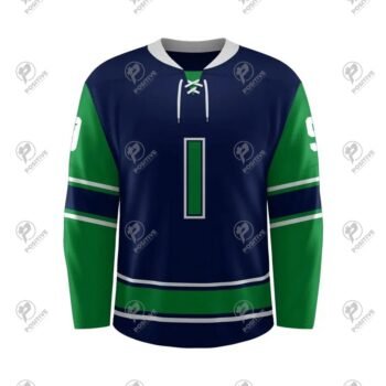 Positive Lace Collar Custom Sublimation Printed Ice Hockey Jersey
