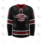 Positive Custom Logo Printed Lace Collar Ice Hockey Jersey