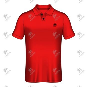 Positive 2 Button Short Sleeve Pique Cotton Polo Shirt