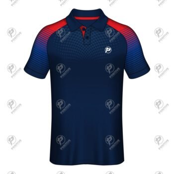 Positive Customized Logo Printed Raglan Sleeve Polo Shirt