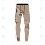 Positive Mens Desert Camouflage Printed Compression Pant
