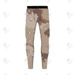 Positive Mens Desert Camouflage Printed Compression Pant