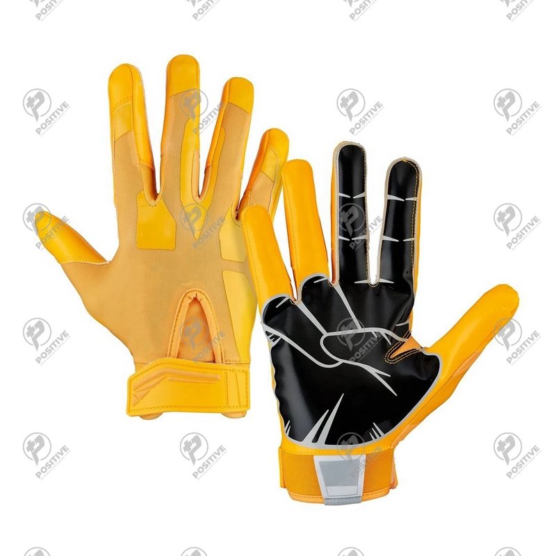 Customized Logo High Grip American Football Receiver Gloves