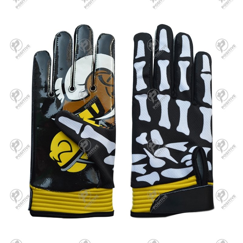 Custom Design High Grip Printed NFL Receiver Gloves
