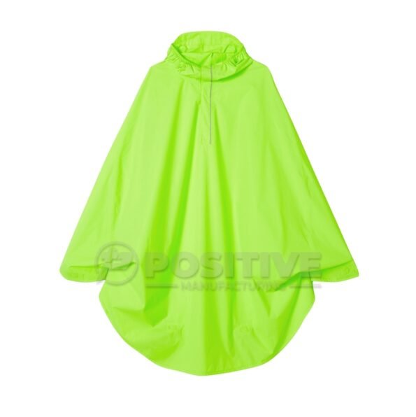 Positive Waterproof Cycling Hooded Hi Vis Yellow Rain Poncho
